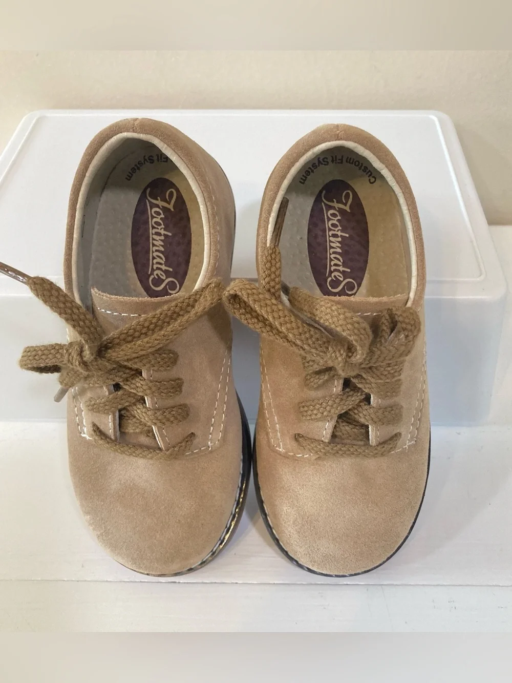 FootMates Bucky Lace Up Leather Oxford Dress Shoes Sz 8 Toddler Boys